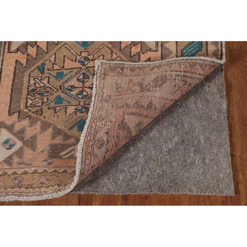 Ardebil Persian Vintage Runner Rug Handmade Wool Carpet - 3'0"x 10'0"
