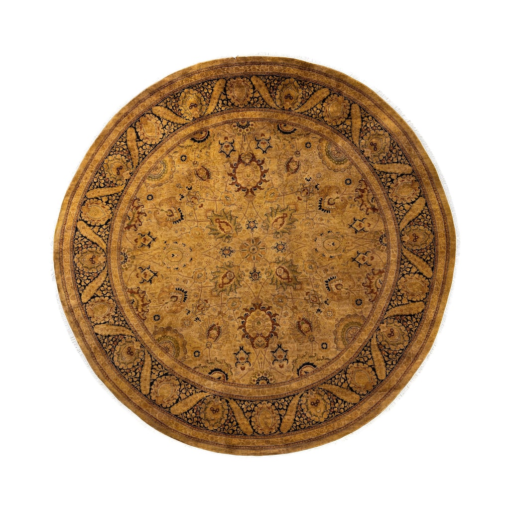 Overdyed One-of-a-Kind Hand-Knotted Area Rug - Gold - 9' 1" x 9' 1"