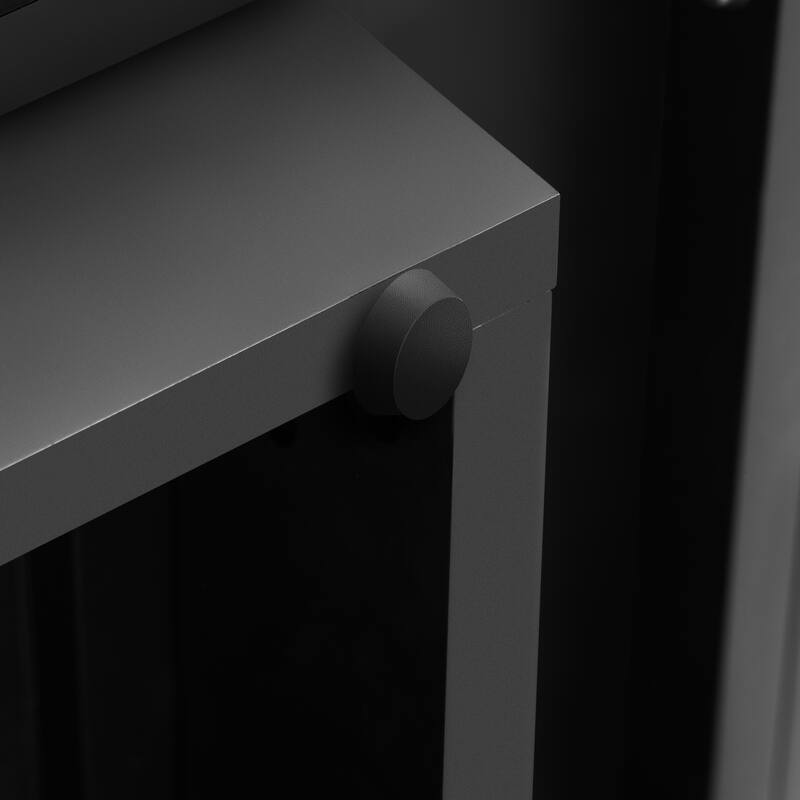 4 Wavy Doors Ample Storage Space Sideboard with Adjustable Shelves