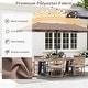 preview thumbnail 29 of 58, Gymax 13 FT Double-sided Patio Umbrella Outdoor Large Twin Size