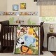 preview thumbnail 2 of 0, Bedtime Originals Jungle Buddies Green/Brown Stripe Nursery Window Valance