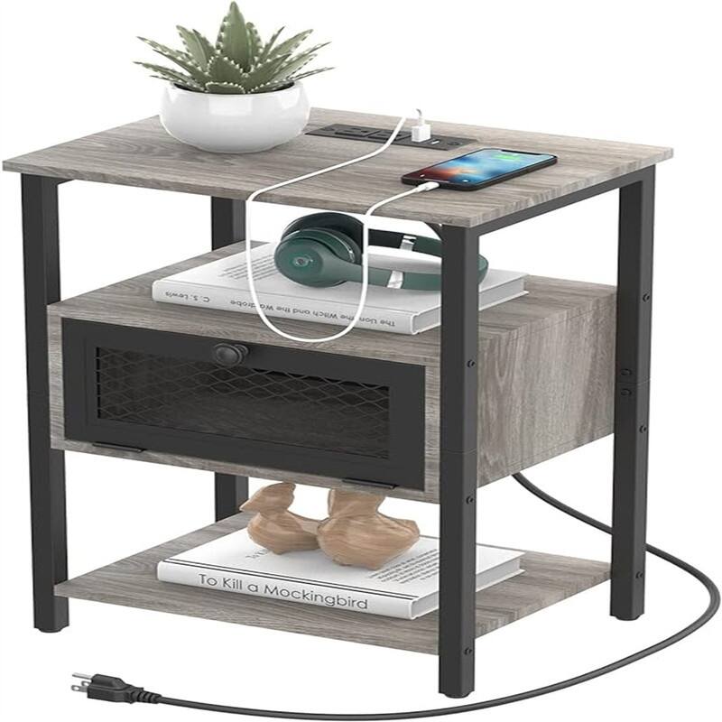 Nightstand with Charging Station