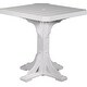preview thumbnail 14 of 43, Poly Lumber Square Table Bar Height - White