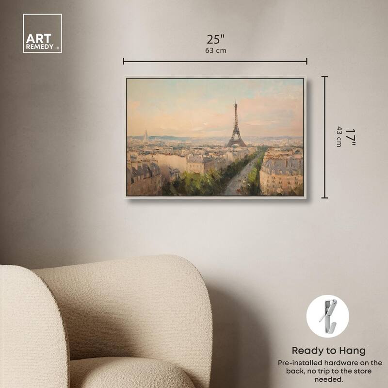 Early Morning Paris Canvas by Art Remedy