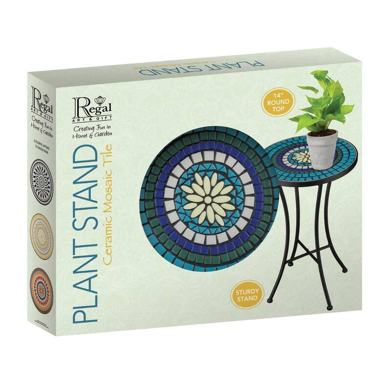 Mosaic Plant Stand - Indigo