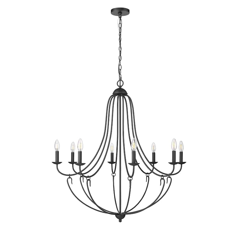 Eisley Chandelier Ceiling Light - 35.75 - Matte Black