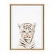 preview thumbnail 4 of 6, Kate and Laurel Sylvie Animal Studio Baby White Tiger Framed Canvas by Amy Peterson Art Studio