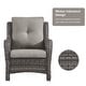 preview thumbnail 58 of 89, Outdoor Wicker High Back Club Chair with Cushions (Set of 2)