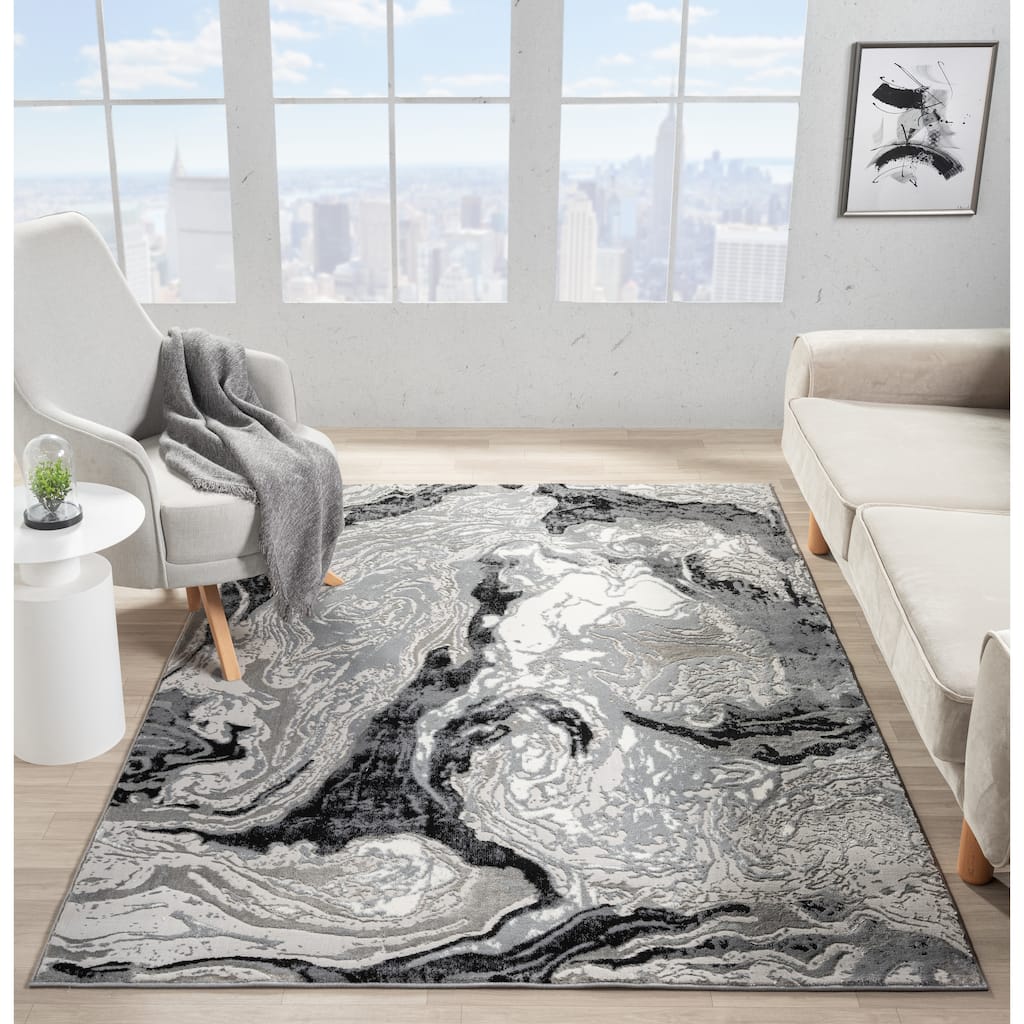 Ksamil Collection Abstract Area Rug