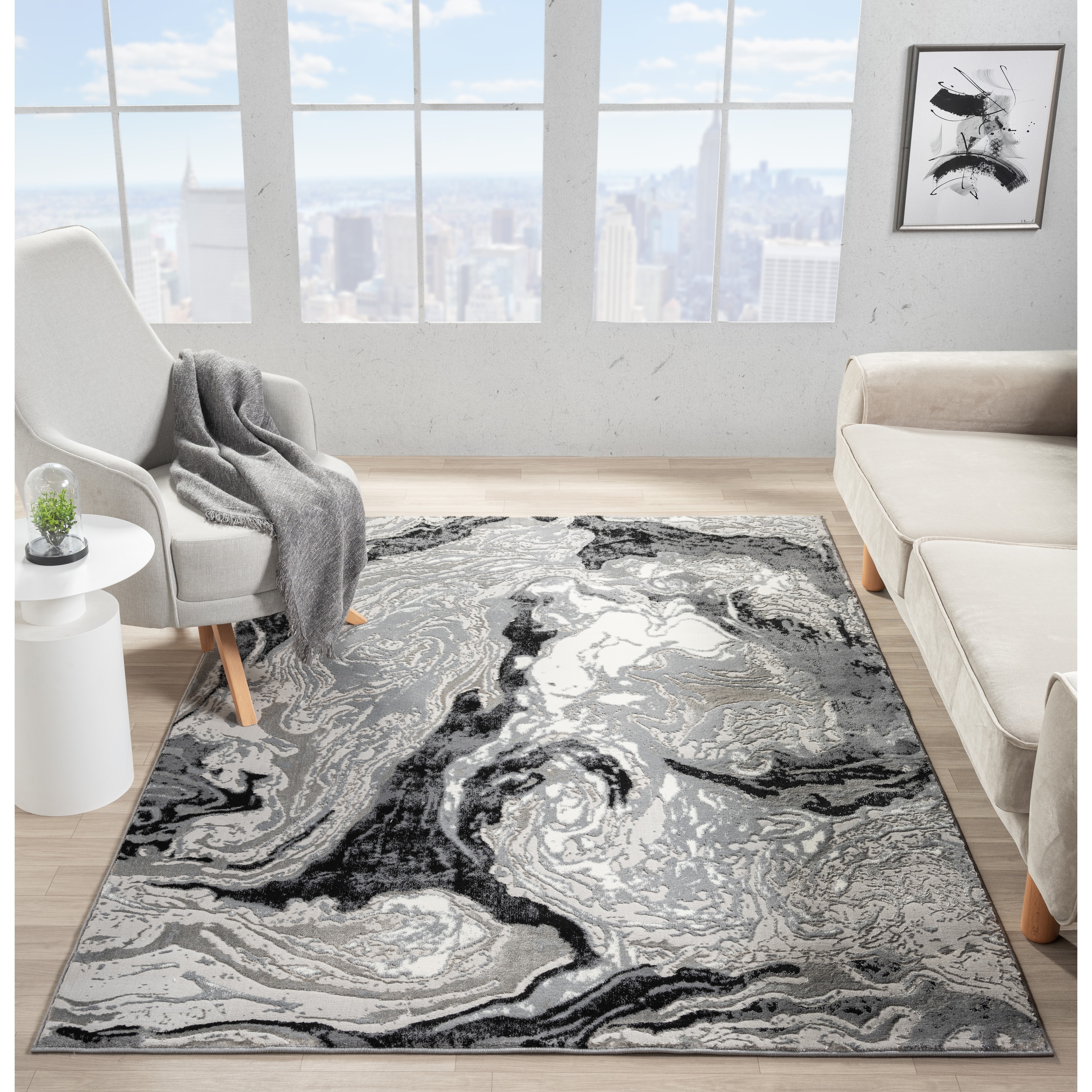MDA Rugs Ksamil Collection Abstract Area Rug