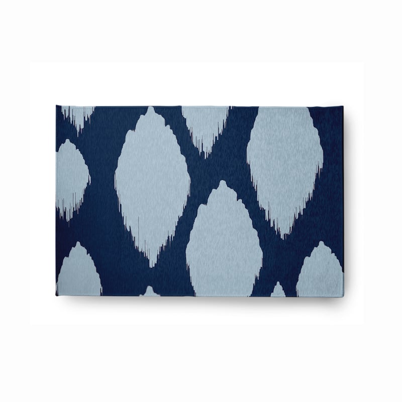 Web of Ikat Soft Chenille Rug - 4' x 6' - Blue