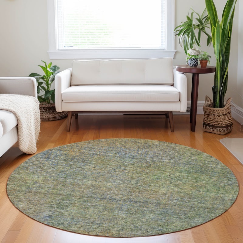 Machine Washable Indoor/ Outdoor Chantille Solid Ombre Rug