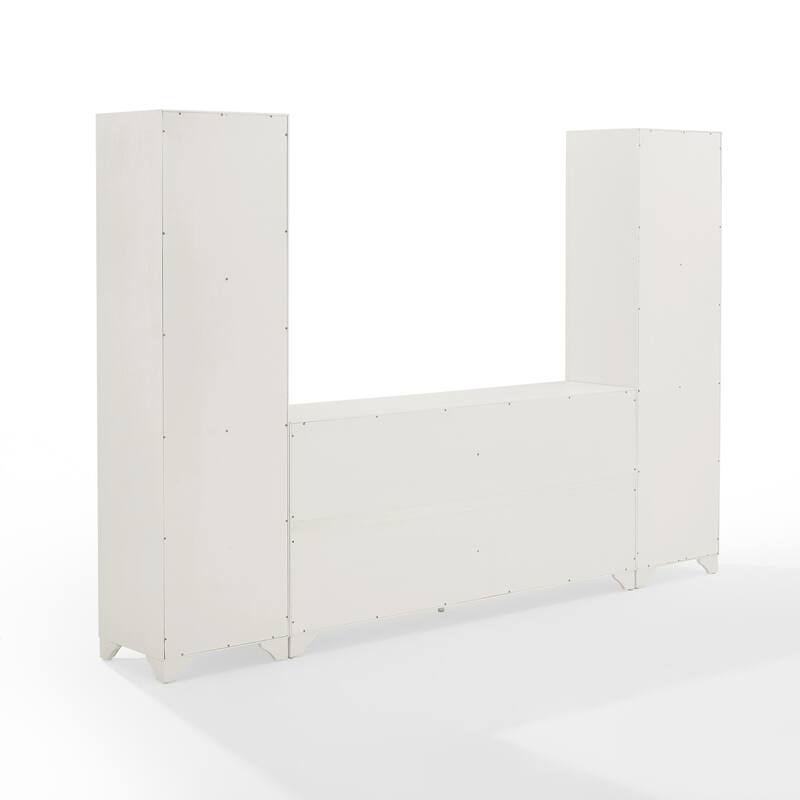 Crosley Tara 3Pc Sideboard And Bookcase Set - 15"x97"x67.63"