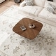 preview thumbnail 2 of 3, 39.37" Mid-Century Square Coffee Table with 4 Legs, Solid Wood Veneer
