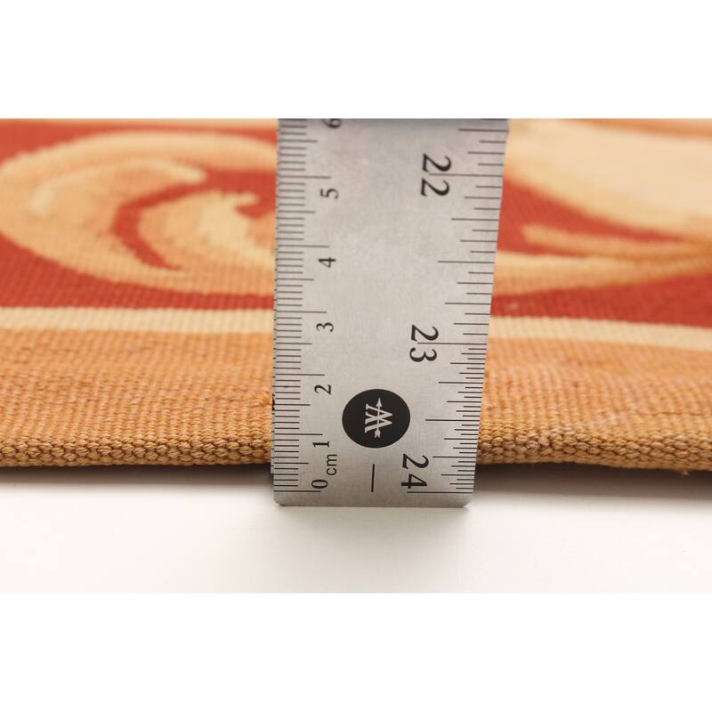 ECARPETGALLERY Flat-Weave Dynasty Light Khaki Wool Tapestry Kilim - 3'10 x 6'0