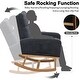 preview thumbnail 112 of 171, HOMYKA 28" Wide Rocking Chair for Nursery with Solid Wood Leg