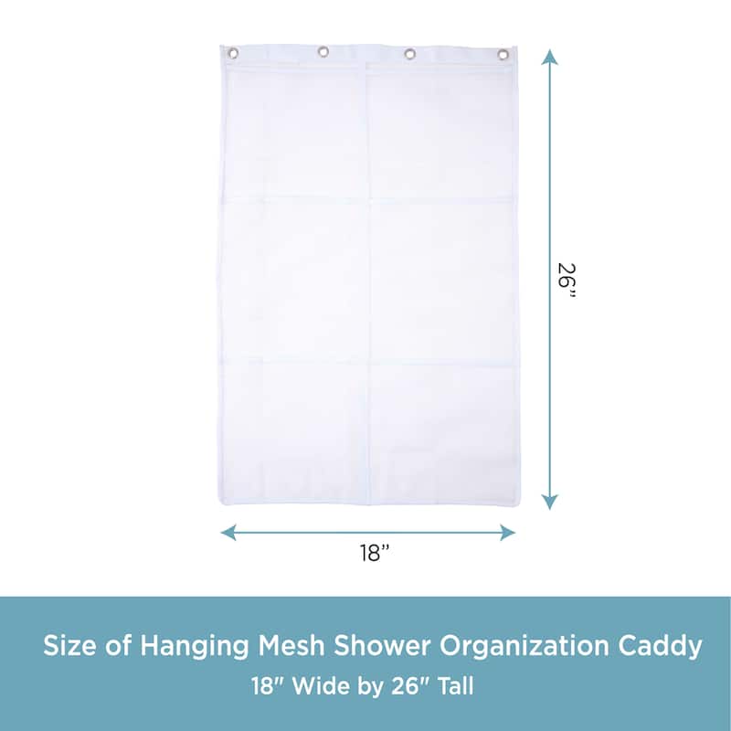 Kenney 6-Pocket Hanging Mesh Shower Organization Caddy