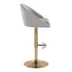 preview thumbnail 65 of 84, Porch & Den Livesey High Back Adjustable Bar Stool with Rounded T Footrest (Set of 2)