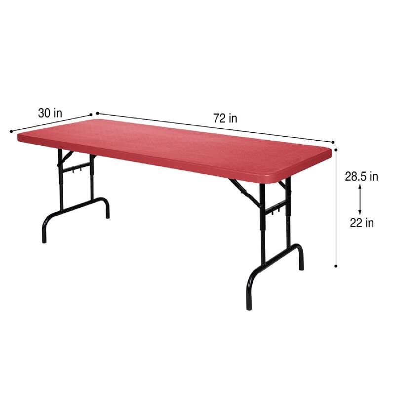 Hampden Furnishings Baldwin Collection 30 X 72 Height Adjustable Folding Table