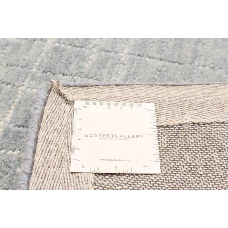 ECARPETGALLERY Hand Tufted Timeless Turquoise Wool Rug - 5'2 x 8'0
