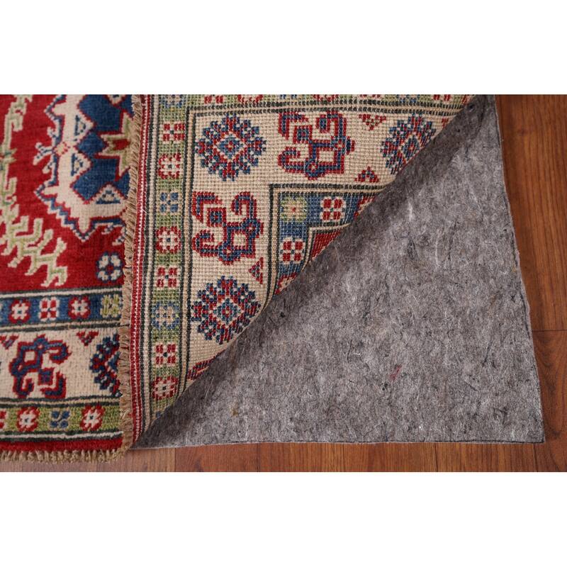 Red Traditional Kazak Oriental Accent Rug Hand-Knotted Wool Carpet - 2'7" x 4'2"