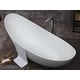 preview thumbnail 4 of 6, ALFI brand AB9951 73" White Solid Surface Smooth Resin Soaking Slipper Bathtub