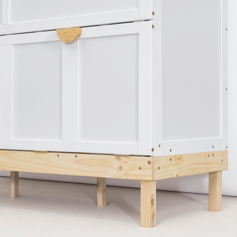Space-Saving Queen Murphy Bed with Large Underbed Drawer, Convertible Cabinet Design