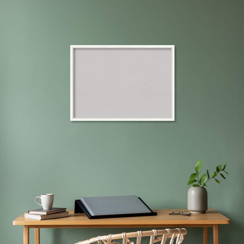 Lucie Wood Framed Grey Corkboard Bulletin Board