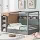 preview thumbnail 11 of 25, Multifunction Full Size House Bed Frame w/ 2 Drawers & Built-in Wardrobe(with Curtain), Wood Storage Bed Frame for Kids, Teens