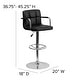 preview thumbnail 98 of 103, Quilted Vinyl Adjustable Chrome Bar Stool (Set of 2)