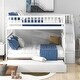 preview thumbnail 3 of 26, 3 Beds In 1 Full Over Full Bunk Bed With Trundle And Staircase,Optimize Storage Space for Bedroom