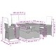 preview thumbnail 30 of 75, vidaXL Patio Dining Set with Cushions Outdoor Seating Gray Poly Rattan