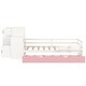 preview thumbnail 4 of 14, Pink Wood Platform Bed with Bookshelf,Trundle,Twin Size