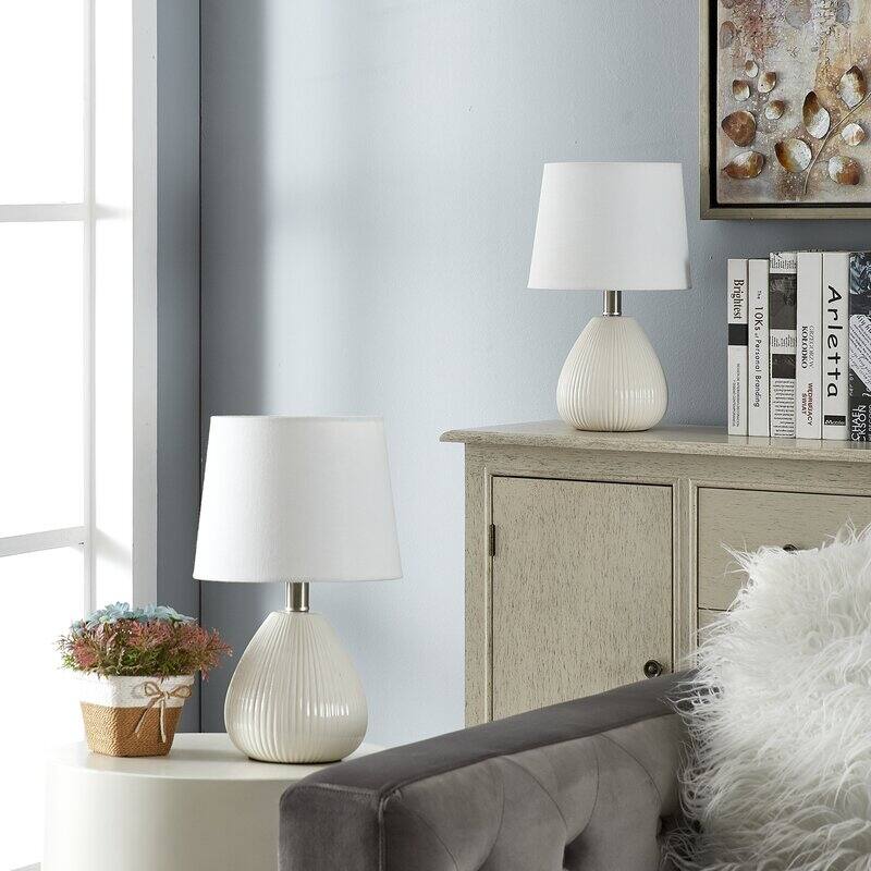 15.5"Ceramic Table Lamp Set (Set of 2)