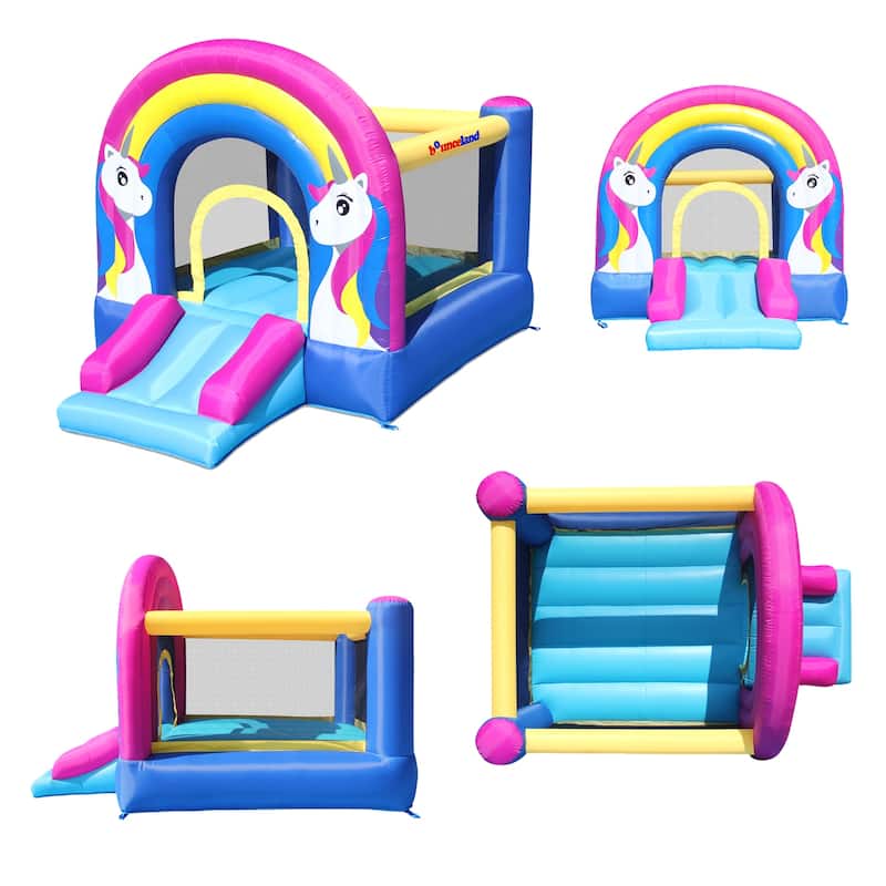 Bounceland Rainbow Unicorn Bounce House with blower