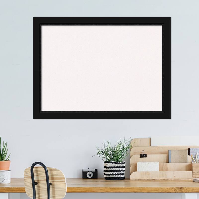 Avon Black Framed White Corkboard Bulletin Board, Organization Board, Pin Board