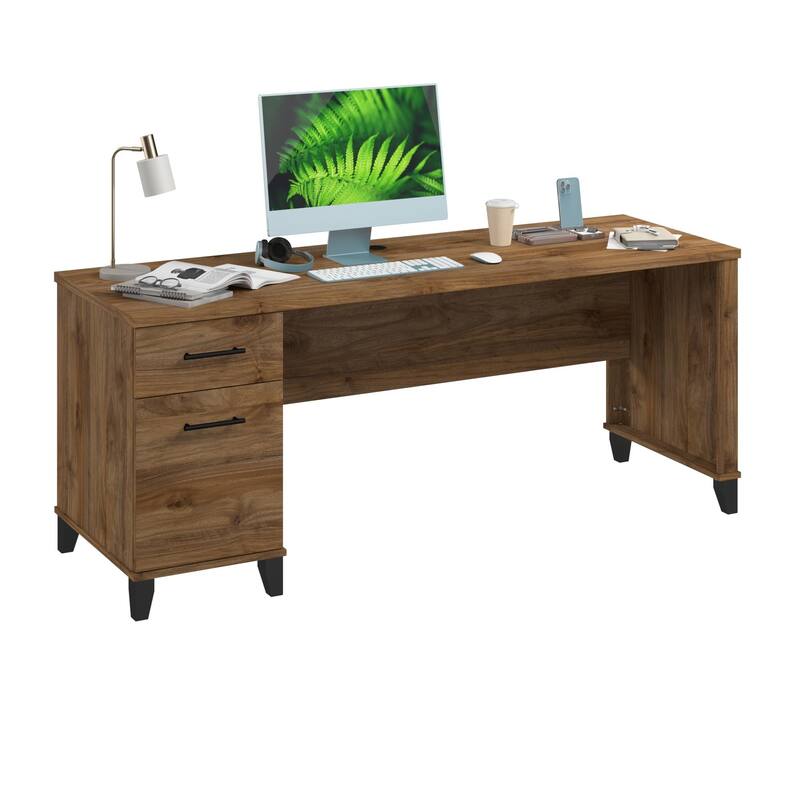 Bush Furniture Somerset 72W Office Desk with Storage Drawers