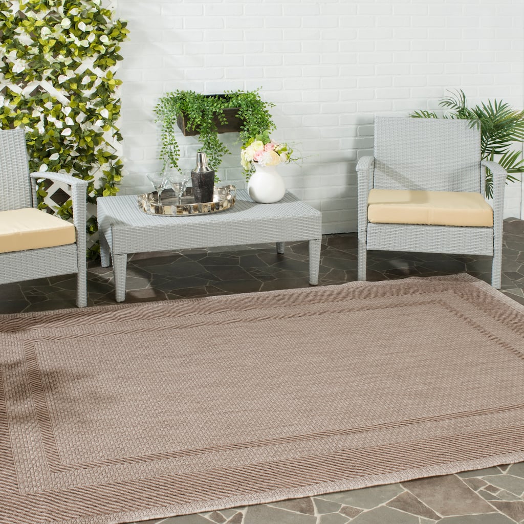 SAFAVIEH Courtyard Shpresa Indoor/ Outdoor Waterproof Patio Backyard Rug