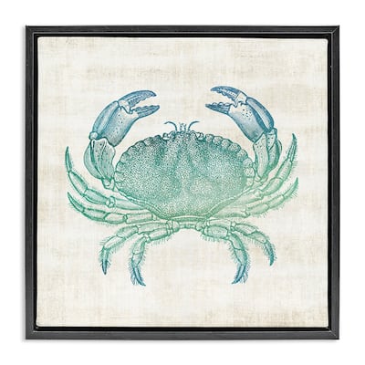 Stupell Ombre Crab Impression Framed Floater Canvas Wall Art Design By Susan Arnot