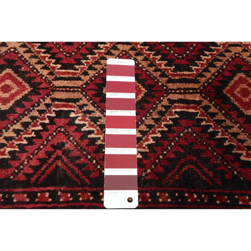 ECARPETGALLERY Hand-knotted Teimani Dark Red Wool Rug - 3'5 x 6'5