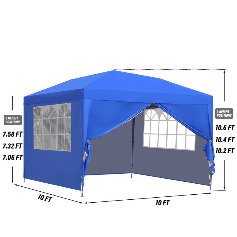 Ainfox 10'x10' Pop Up Canopy Tent Outdoor Commercial Instant Gazebos Portable Shelter Canopies