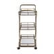 preview thumbnail 3 of 3, Uttermost Stassi 33" Wide 3 Shelf Iron Serving Cart with Casters