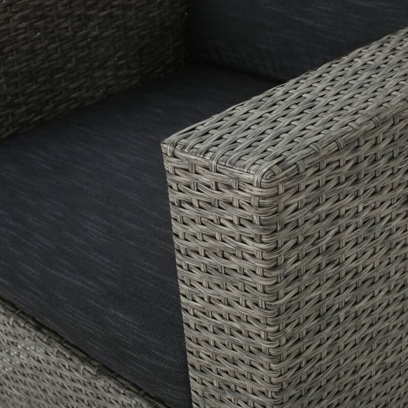 Puerta Outdoor Cushioned Swivel Club Chair (Set of 2) by Christopher Knight Home