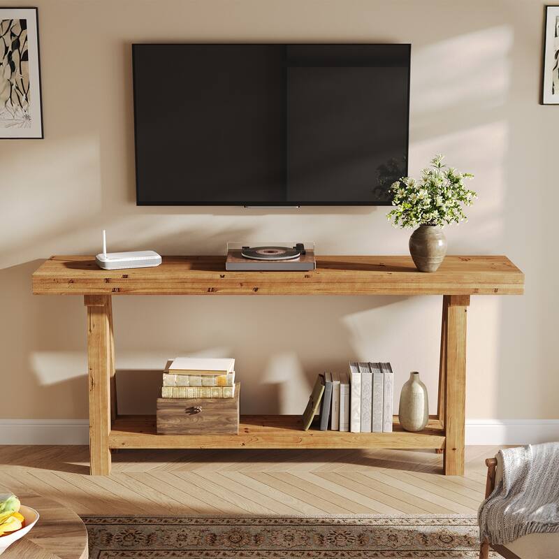 71-Inch TV Stand for 75-Inch TVs, Farmhouse TV Console