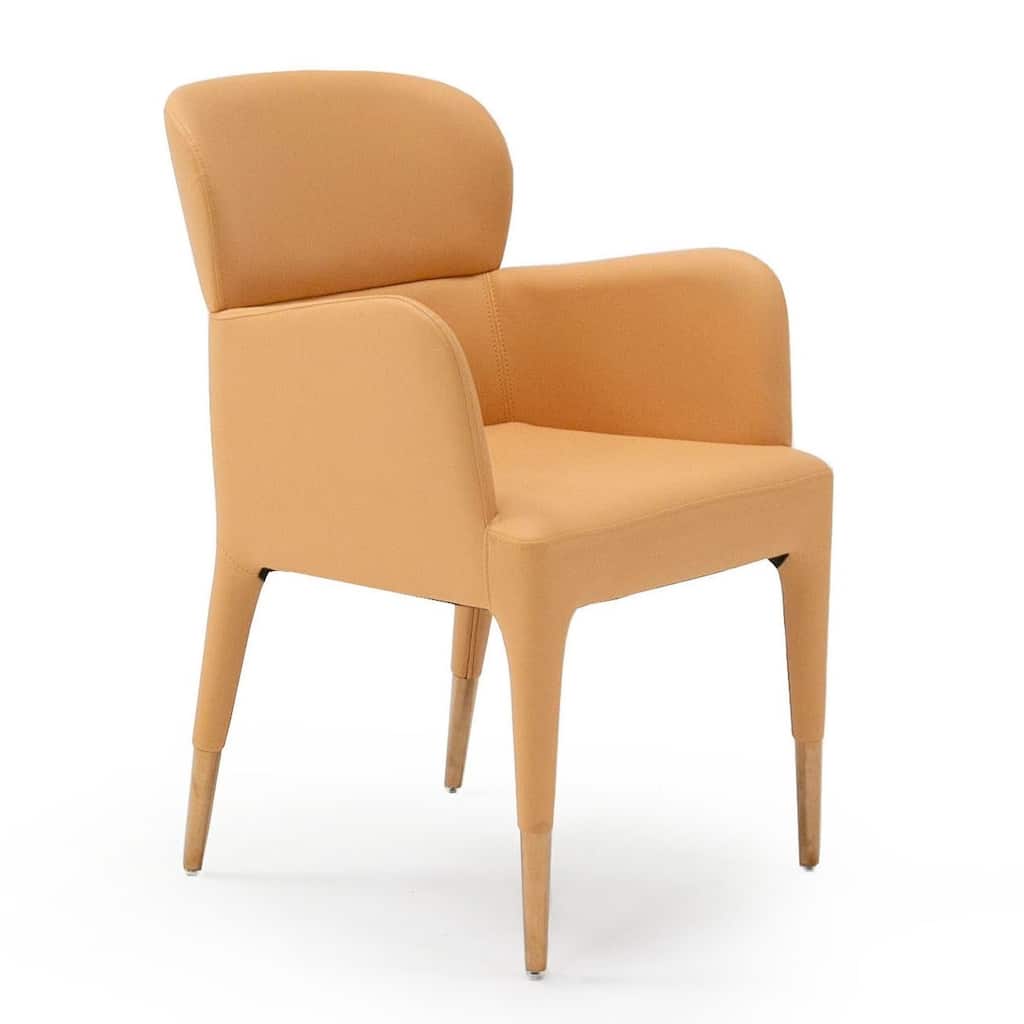 Modrest Ogden Modern Orange & Rosegold Dining Armchair