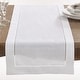 preview thumbnail 1 of 1, Table Runner With Hemstitched Border Design 16" x 120" - White