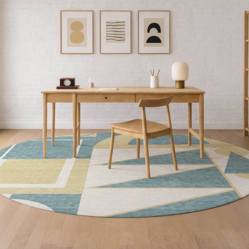 Machine Washable Indoor/ Outdoor Modern Crowley Chantille Rug