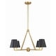 preview thumbnail 3 of 7, Xavier 4 Light Vibrant Gold Chandelier - 31.75"W x 17"H
