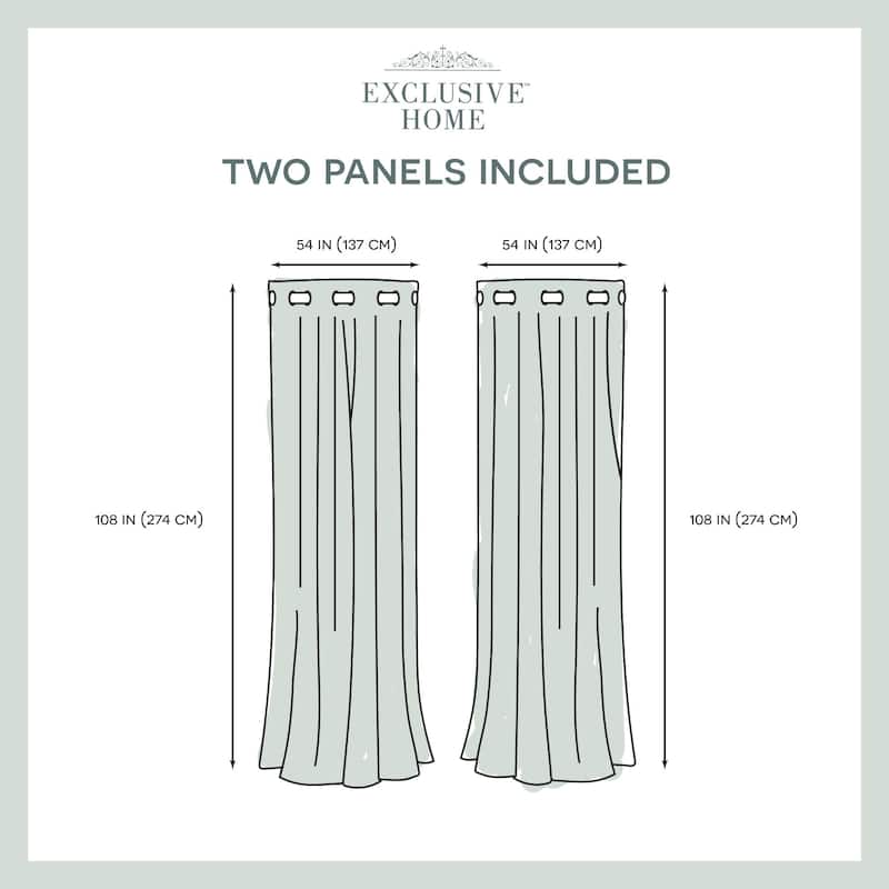 ATI Home Finesse Branch Print Grommet Top Curtain Panel Pair