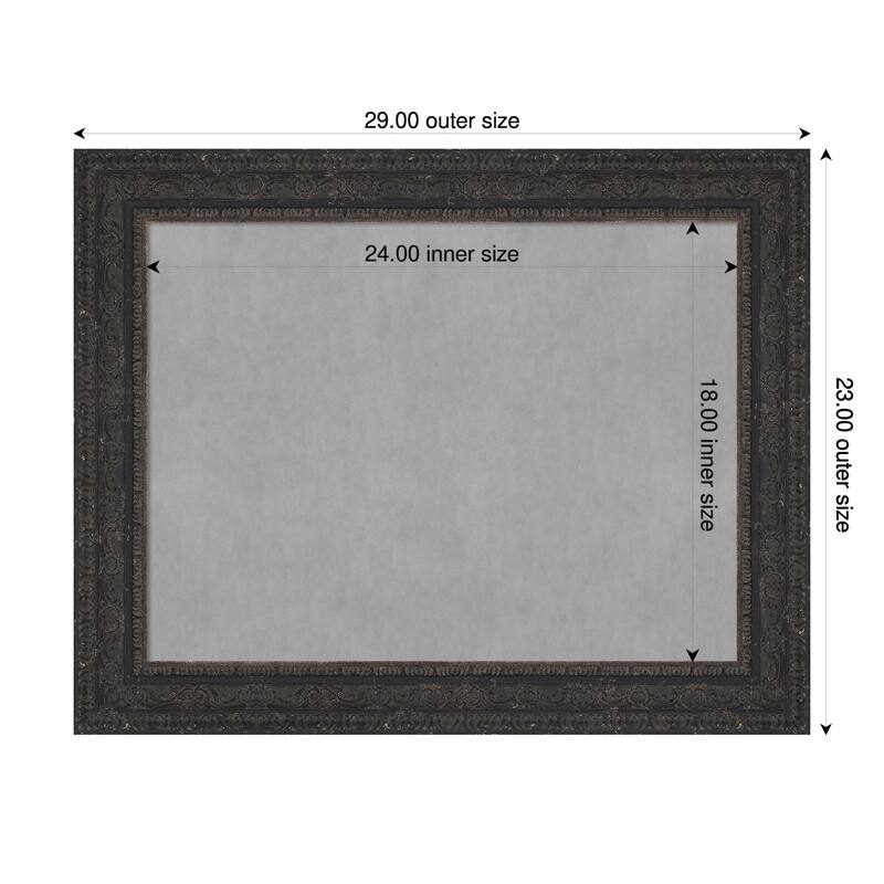 Amanti Art Attic Aged Black Framed - 29 x 23 in - Attic Aged Black